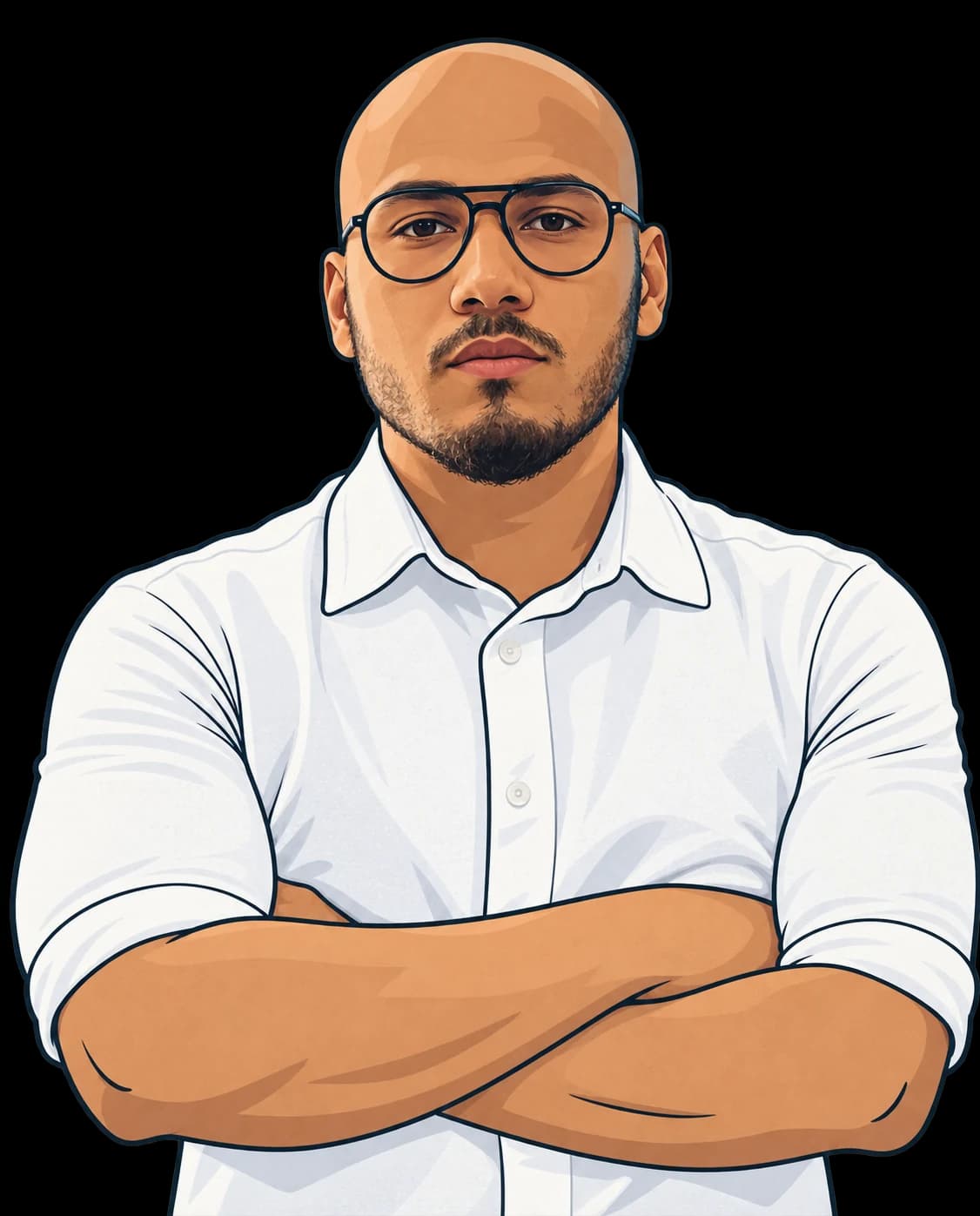 Illustrated portrait of Salaheddine Elfatimi